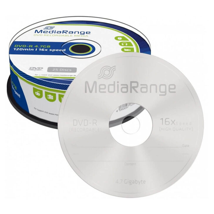 DVD-R MediaRange 4,7 GB 1/25 tortica