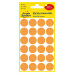 Etikete zweckform okrogle fi-18mm - oranžna neon