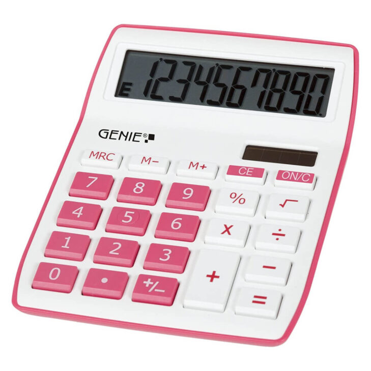 Kalkulator Genie 10-mestni 840 B roza