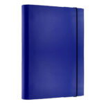 Mapa z elastiko preklopna 4cm d.rect levia modra 009098