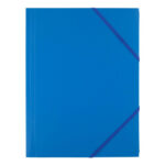Mapa z elastiko pvc levia a4 - modra