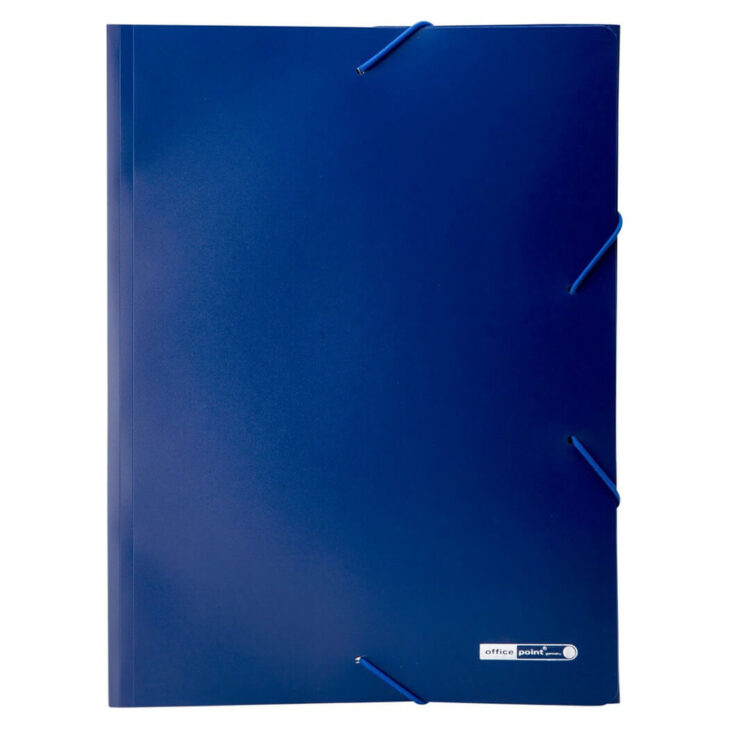 Mapa z elastiko pvc office - modra