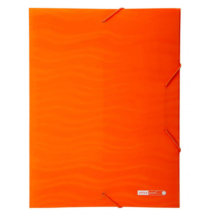 Mapa z elastiko pvc office - oranžna