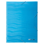 Mapa z elastiko pvc office - svetlo modra