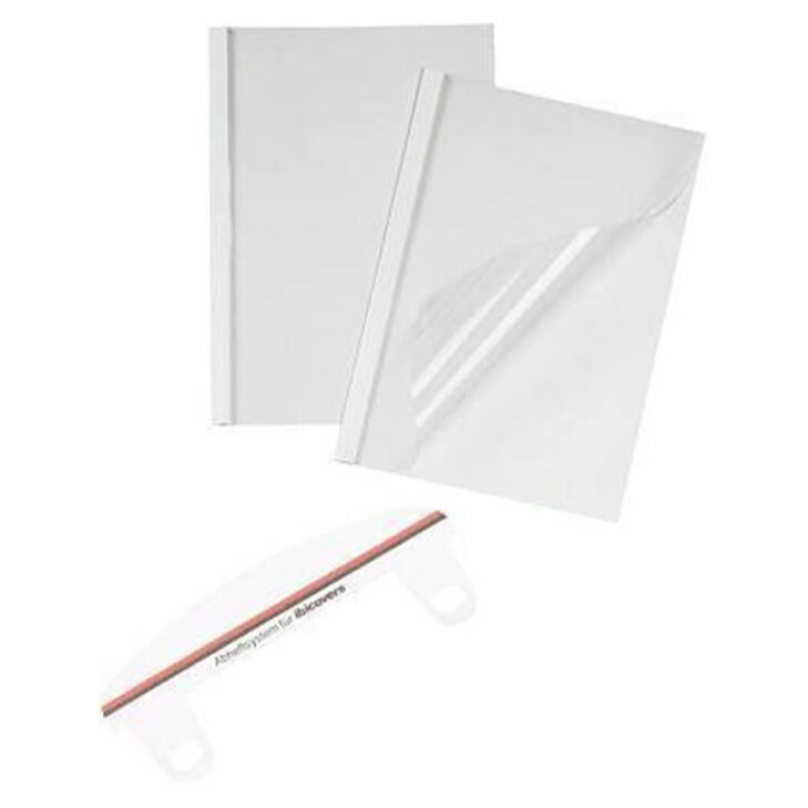 Mapa za toplotno vezavo 1,5mm bela gbc optimal 1/1 + sponka za reg. tc080070