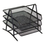 Predalnik levia 3 delni kovinski - črn