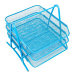 Predalnik levia 3 delni kovinski - svetlo moder