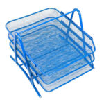 Predalnik levia 3 delni kovinski - temno moder