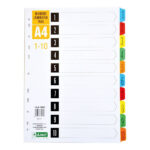 Pregradni karton a4 1-10 levia kartonski 960139