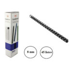 Špirala pvc 8mm gbc do 45l - črna