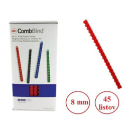 Špirala pvc 8mm gbc do 45l – rdeča
