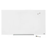 Tabla steklena Nobo Diamond 99,3x55,9 cm bela