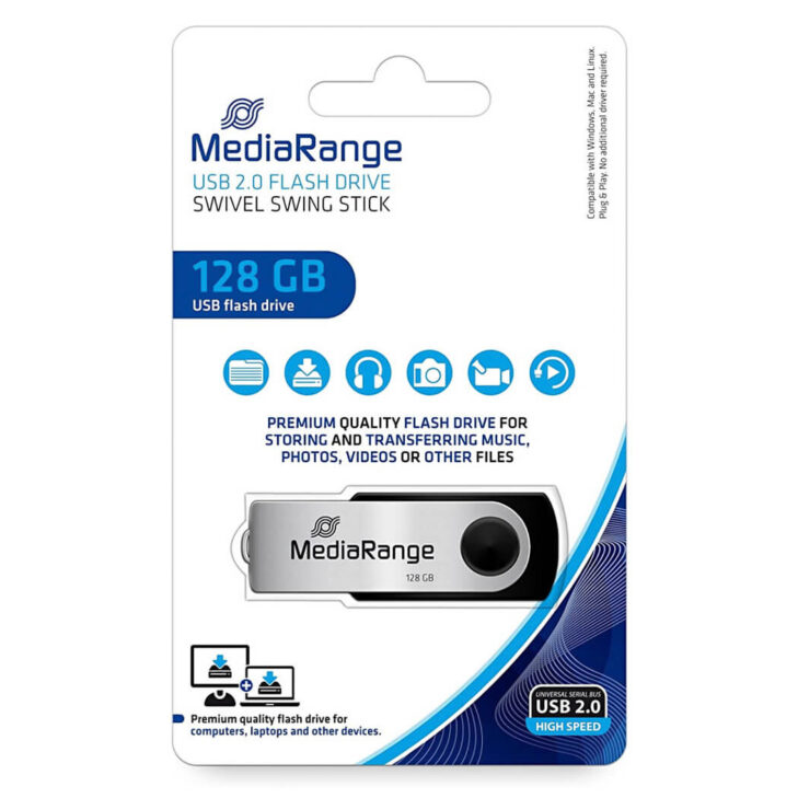 USB ključ 128 GB MediaRange 2.0 MR913