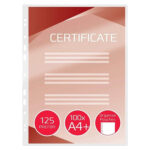 Žepki za plastificiranje a4 125mic gbc z robom za vpenjanje 1/100 3743156