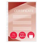 Žepki za plastificiranje a4 75mic gbc z robom za vpenjanje 1/100 41664e