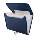 Mapa s prozornimi vložki 1/12 levia močna - temno modra