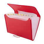 Mapa s prozornimi vložki 1/12 levia močna - rdeča