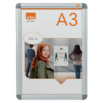 Okvir za sliko a3 297x420 aluminij nobo s klip pripenjanjem