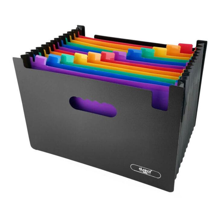 Mapa za dokumente 12-delna harmonika barvni žepi levia 110956