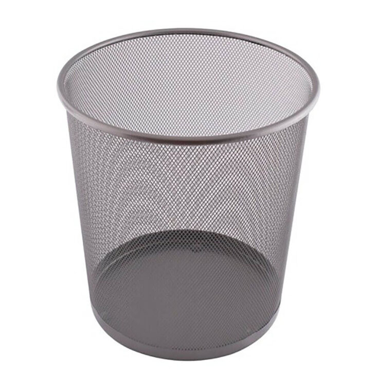 Koš za smeti kovinski 12l levia - srebrn