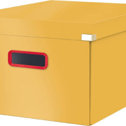 Škatla za shranjevanje s pokrovom 281x200x370 leitz cosy rumena 53480019