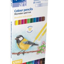 Barvice šolske spree z radirko 1/12 57062