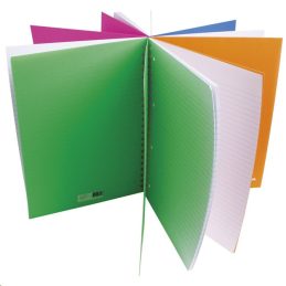 Blok kolegij a4 tp črtan 100l s perforacijo pp platnice neon 4v1