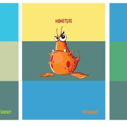 Zvezek a5 mp črtan 54l street monsters z robom