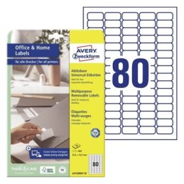 Etikete zweckform l4732rev 35,6×16,9mm odstranljive 1/25