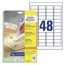 Etikete zweckform l4736rev 45,7×21,2mm odstranljive 1/25