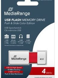 Usb ključ 4gb mediarange 2.0 rdeč mr970