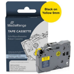 Trak p-touch tze-621 mediarange rumen/črn 9mm mrbtz621